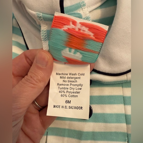 Shrimp & Grits Kids Baby Bubble Romper size 6 months NWT - Picture 4 of 7